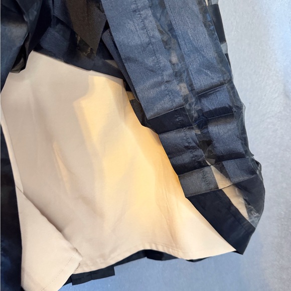 Tahari Black and Tan Striped Midi Dress.  NWT - Picture 6 of 7